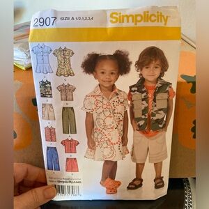 Simplicity 2907 - Sewing Pattern 2907 - Size A - 1/2, 1, 2, 3 and 4T